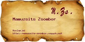Mamuzsits Zsombor névjegykártya
