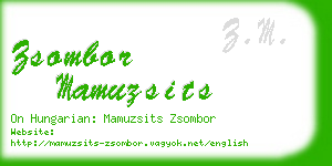 zsombor mamuzsits business card